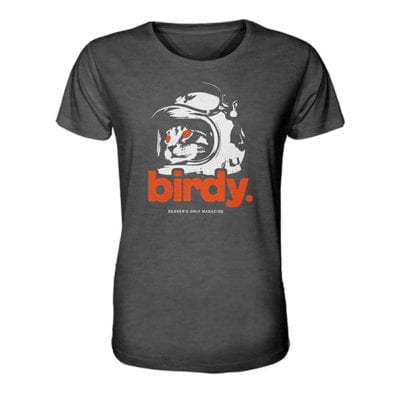 Birdy Cat Relaxed Tee - Heather Grey