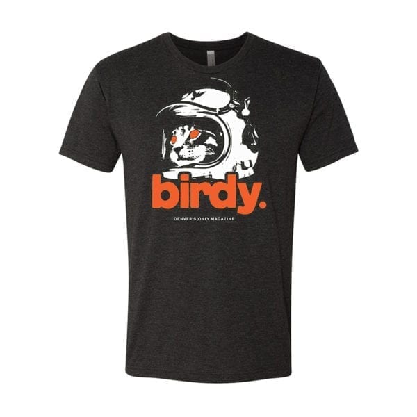 Birdy Cat Relaxed Vintage Black Tee