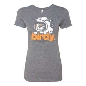 Birdy Cat Slim Tee Heather Grey