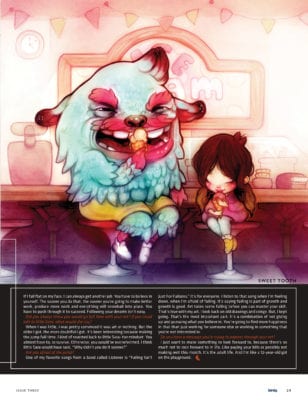 Sara Wilson ice cream parlor monster and girl