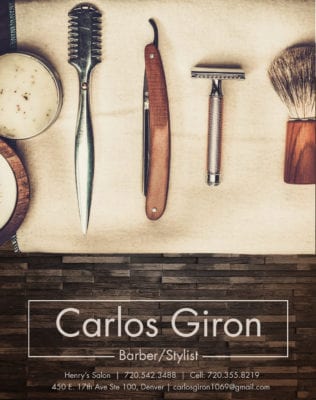 Carlos Giron barber ad