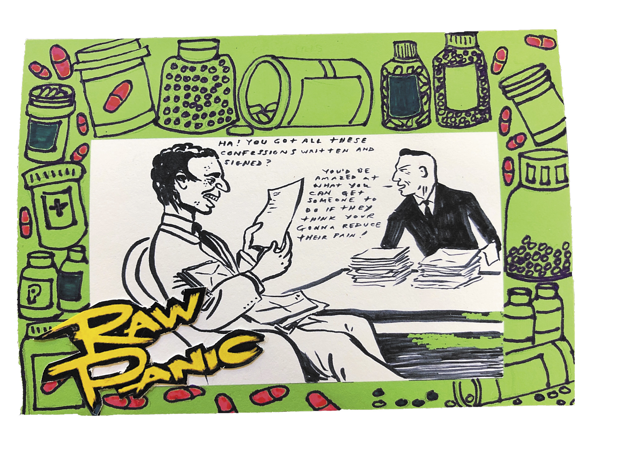 Raw-Panic-by-Mark-Mothersbaugh-x-Beatie-WolfePostcards For Democracy by Mark Mothersbaugh & Beatie Wolfe