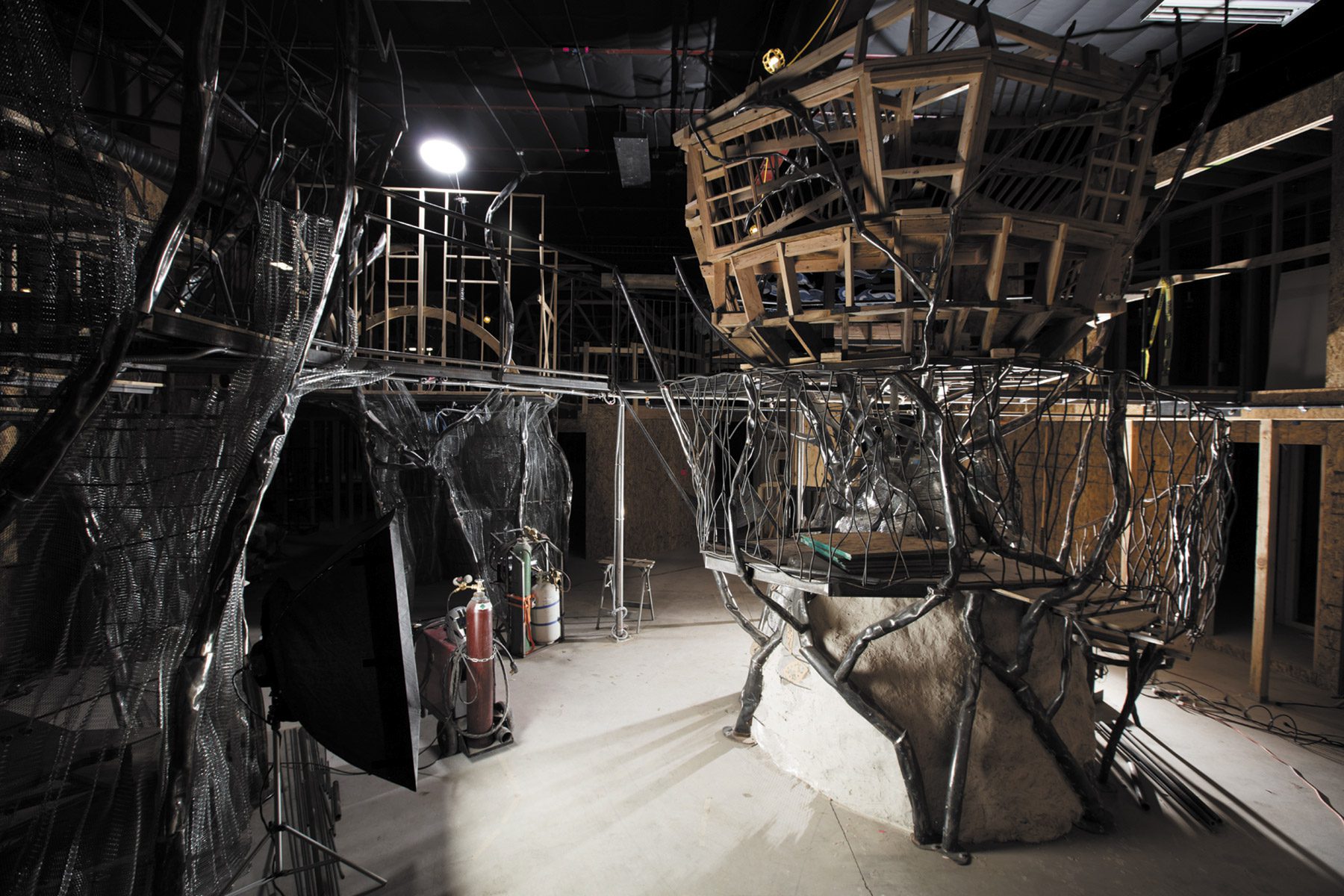 Baby-Yaba’s-Treehouse-Under-Construction,-Photo-by-Kate-Russell_House of Eternal Return: The Original Meow Wolf by Jordan Rumsey