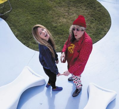 Beatie Wolfe and Allee Willis at Willis Wonderland by Ross Harris Beatie Wolfe and Allee Willis at Willis Wonderland by Ross Harris